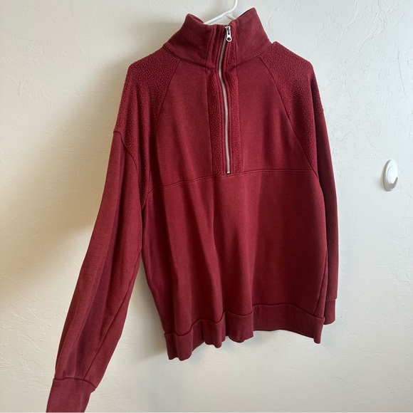 Wild Fable Burgundy quarter Zip Sweater - Picture 1 of 4